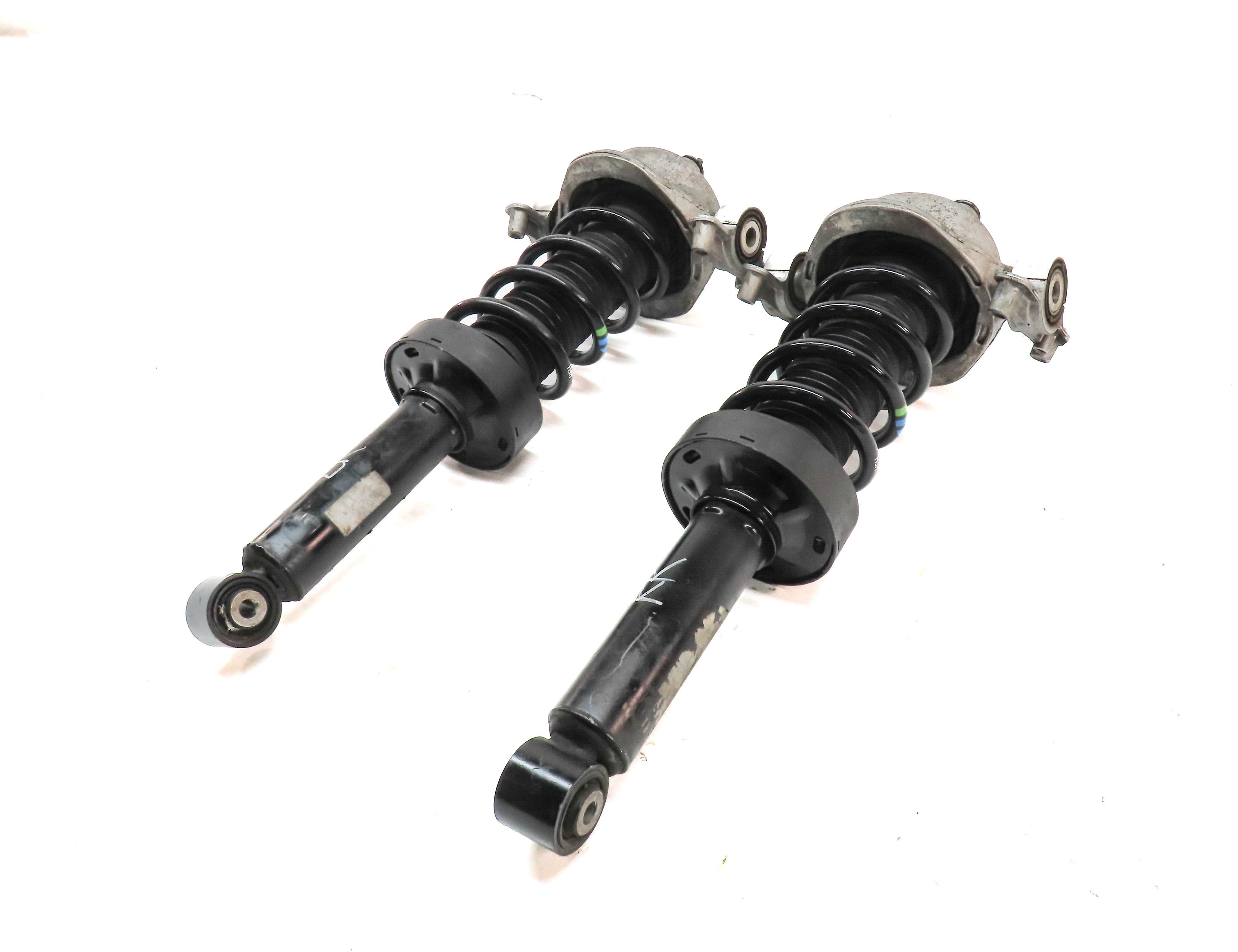 11-18 PORSCHE CAYENNE (958) REAR LEFT & RIGHT VDC VARIABLE DAMPING SHOCK STRUT — exact item pictured